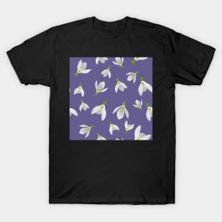 Oxfordshire Snowdrops Repeat Pattern T-Shirt